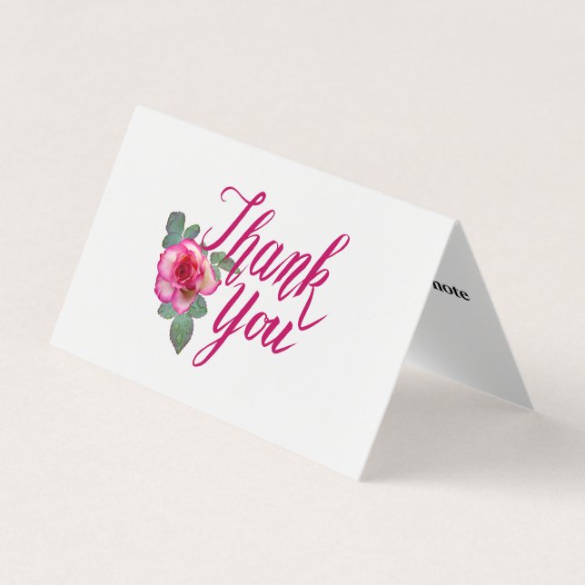 Personalised Custom Simple Thank You Business Card (Front)