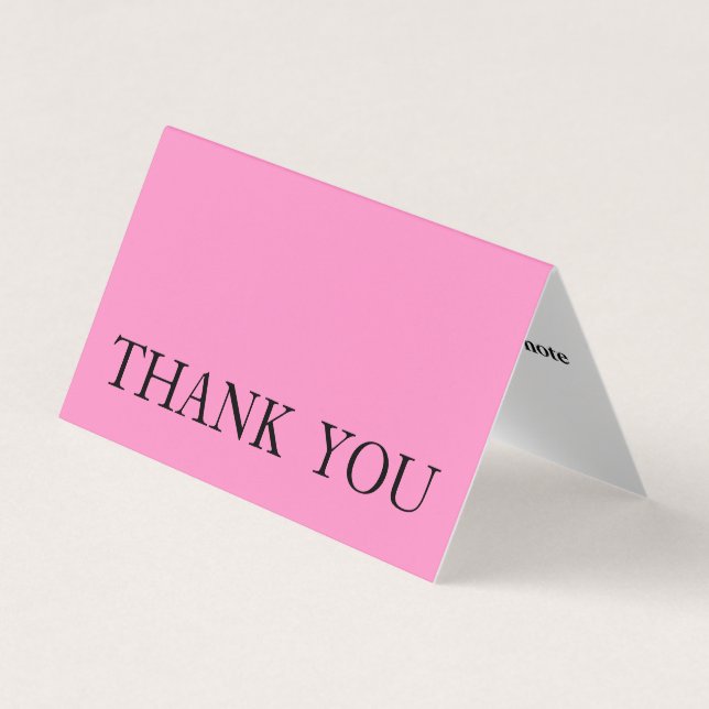 Personalised Custom Simple Thank You Business Card (Front)
