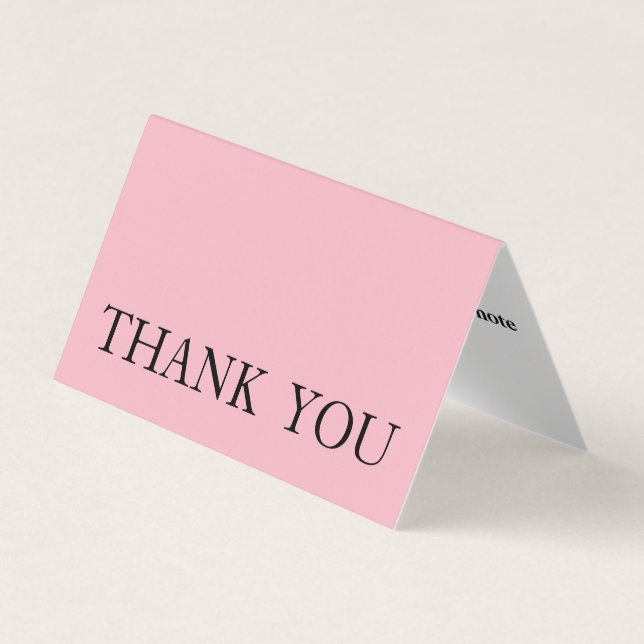 Personalised Custom Simple Thank You Business Card (Front)