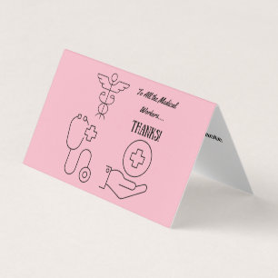 Personalised Custom Simple Thank You Business Card