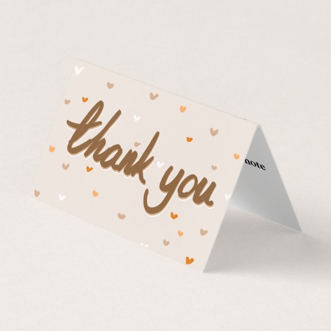 Personalised Custom Simple Thank You Business Card (Front)