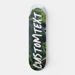 Personalised custom skateboard gorilla road trees