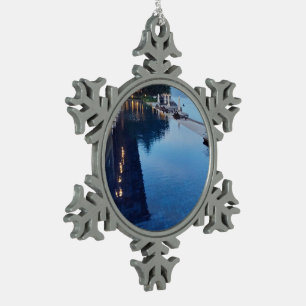 Personalised Custom Snowflake Pewter Christmas Ornament