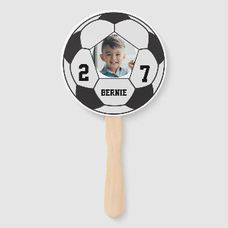 Personalised custom soccer ball player sports team hand fan