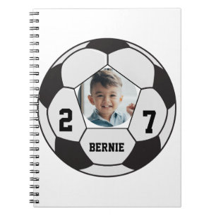 Personalised custom soccer ball player sports team notebook