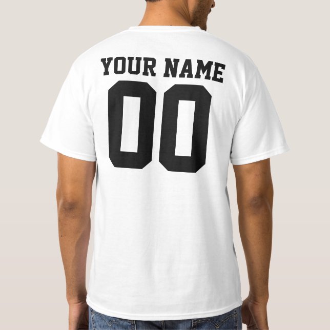 Personalised & Custom Sport Jersey T-Shirt (Back)