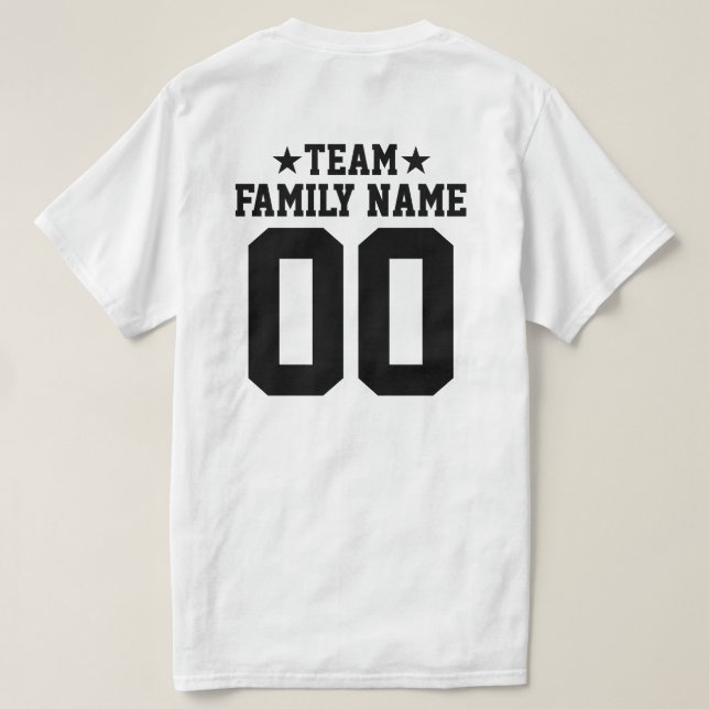 Personalised & Custom Sport Team Jersey T-Shirt (Design Back)