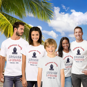 Personalised Custom Squad Family Reunion Cruise  T-Shirt