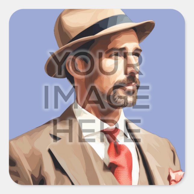 Personalised Custom Square Stickers (Front)