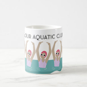 Personalised Custom Swimmers Aquatic Club  Coffee Mug