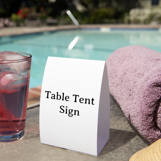 Personalised Custom Table Tent Sign (Insitu(On Table))