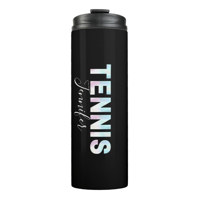 Personalised Custom Tennis Girl Player Name Cool   Thermal Tumbler (Front)