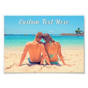 Personalised Custom Text and Photo Pront Poster