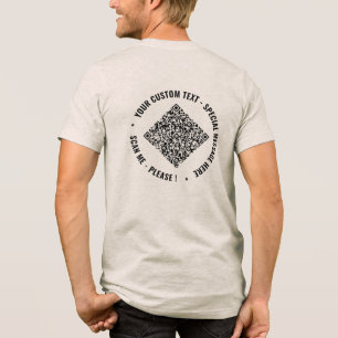 Personalised Custom Text and Your Funny QR Code Tri-Blend Shirt