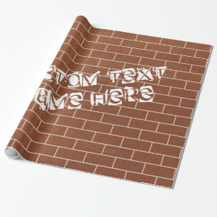 Personalised Custom Text Brick Wall Wrapping Paper