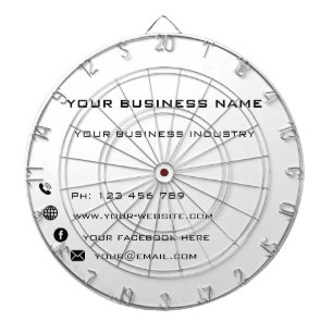 Personalised Custom Text Colour Business Dartboard