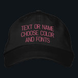 Personalised Custom Text Hat Your Embroidered Cap<br><div class="desc">Easy Personalised Text / Name Embroidered Hats - Add Your Text / Name / Logo / more with Customisation tool - Choose Your Colour / Size / Font - Make Your Unique Baseball Caps / Trucker Hats Gifts :)</div>