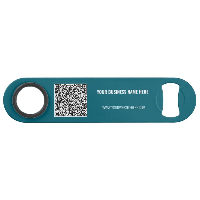 Personalised Custom Text QR Code Bar Key Template (Back Horizontal)
