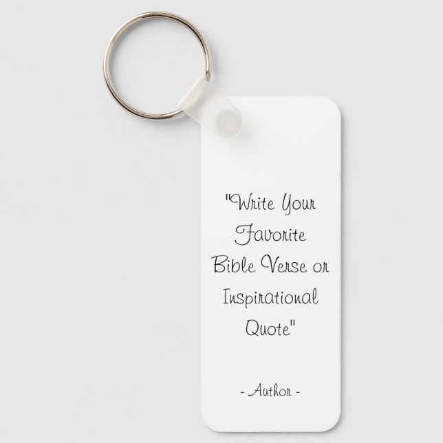 Personalised Custom Text quote  Key Ring (Front)