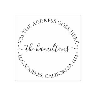 Personalised Custom Text Within Circle Unique Rubber Stamp