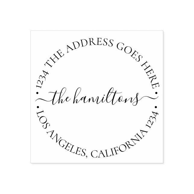 Personalised Custom Text Within Circle Unique Rubber Stamp (Imprint)