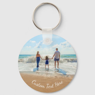 Personalised Custom Text Your Photo Keychain