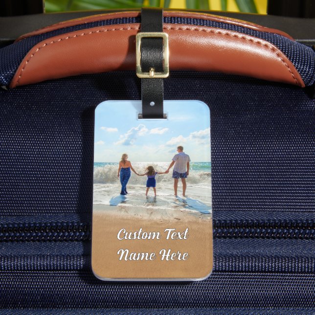Personalised Custom Text Your Photo Luggage Tag (Front Insitu 2)