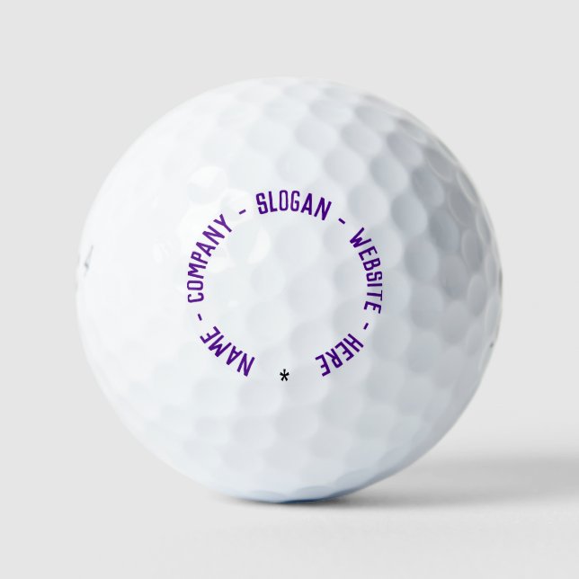 Personalised Custom Text Your Stamps Golf Balls (Front)