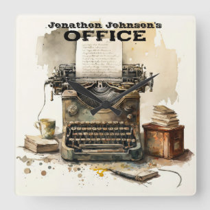 Personalised Custom Typewriter Wall Clock