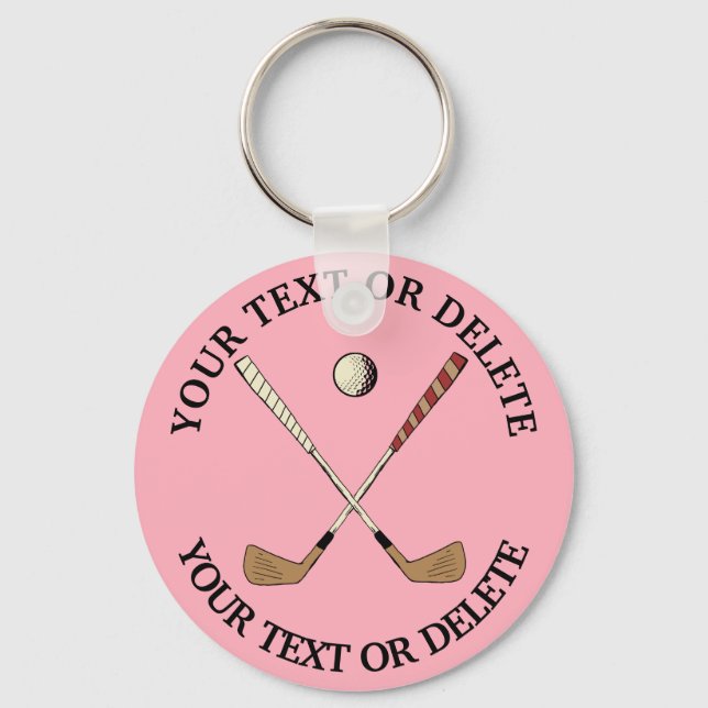 Personalised Custom Vintage Classic Golf Golfer  Key Ring (Front)