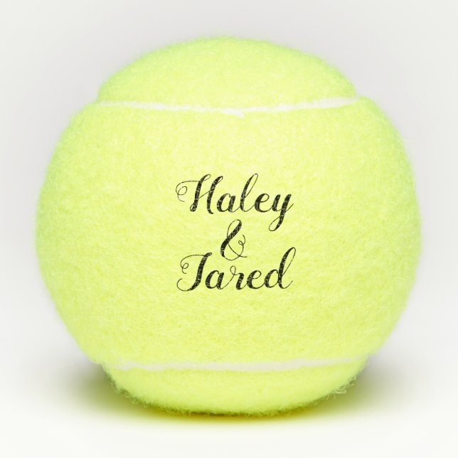 Personalised Custom Wedding Engagement Tennis Balls (Front)