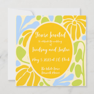 Personalised Custom Wedding Invitation Retro Style