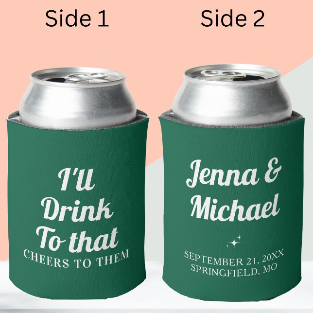 Personalised Custom Wedding Party Favours Can Cooler (Creator Uploaded)