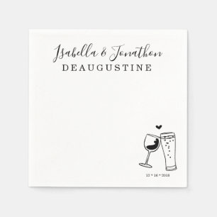 Personalised Custom Wine & Brews Themed Napkins
