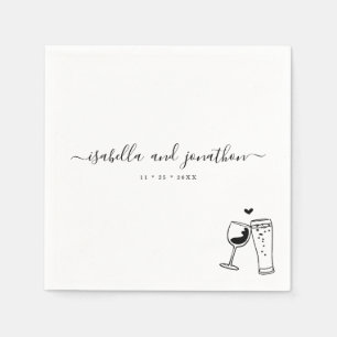 Personalised Custom Wine & Brews Themed Napkins