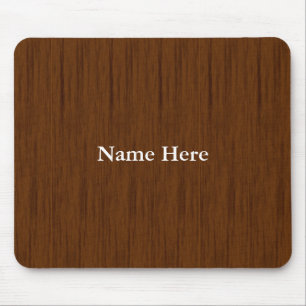 Personalised Custom Wooden Background Mouse Mat