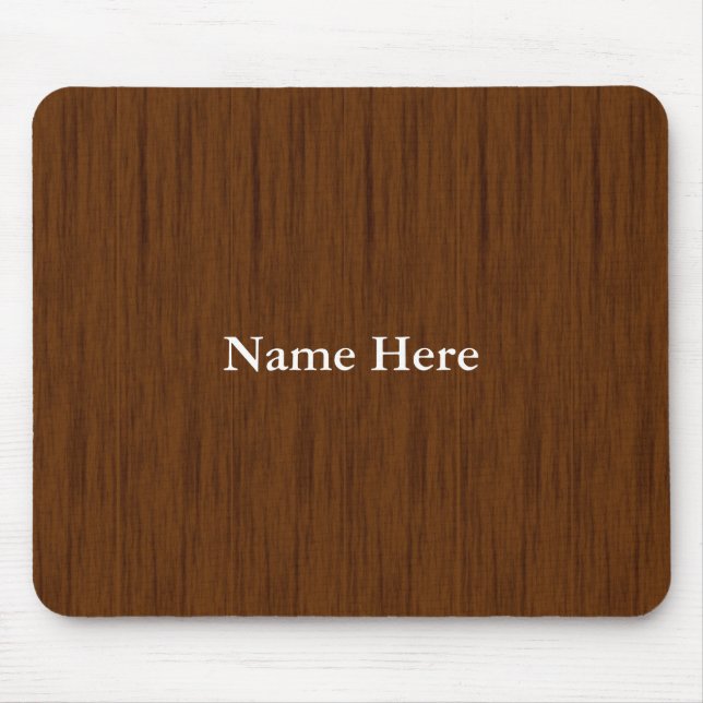Personalised Custom Wooden Background Mouse Mat (Front)