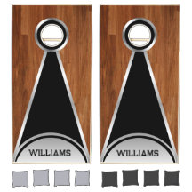 Personalised Custom Woodgrain, Black & Silver