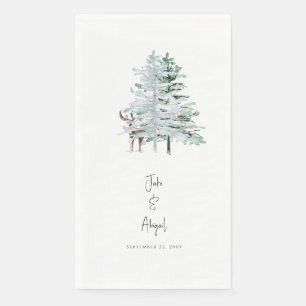 Personalised Custom Woodland Modern Font Napkin
