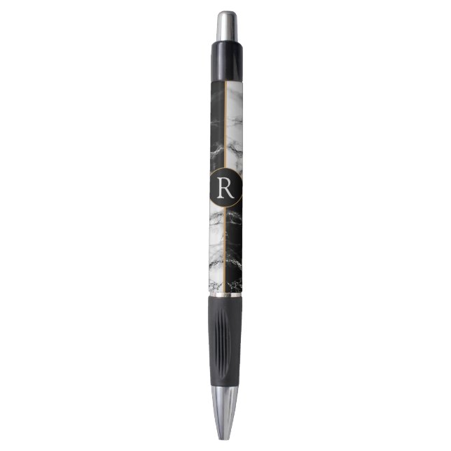 Personalised Custom Your Letter Pen Marble Stone (Front Vertical)