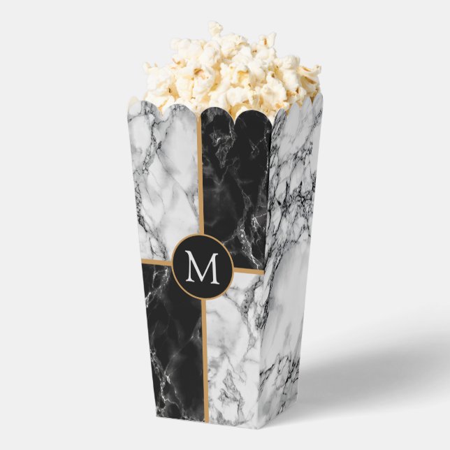 Personalised Custom Your Letter Popcorn Box Marble (Popped)