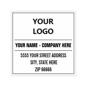 Personalised Custom Your Name Address Logo - Photo Self-inking Stamp