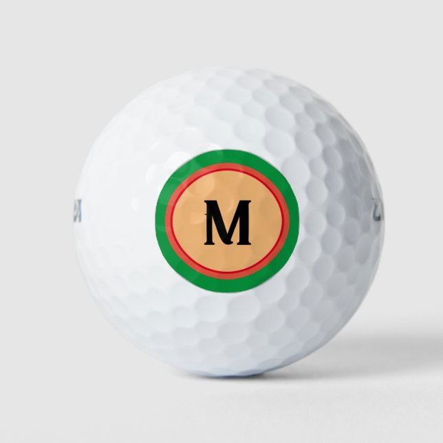Personalised custom your name colour full long gol golf balls (Front)