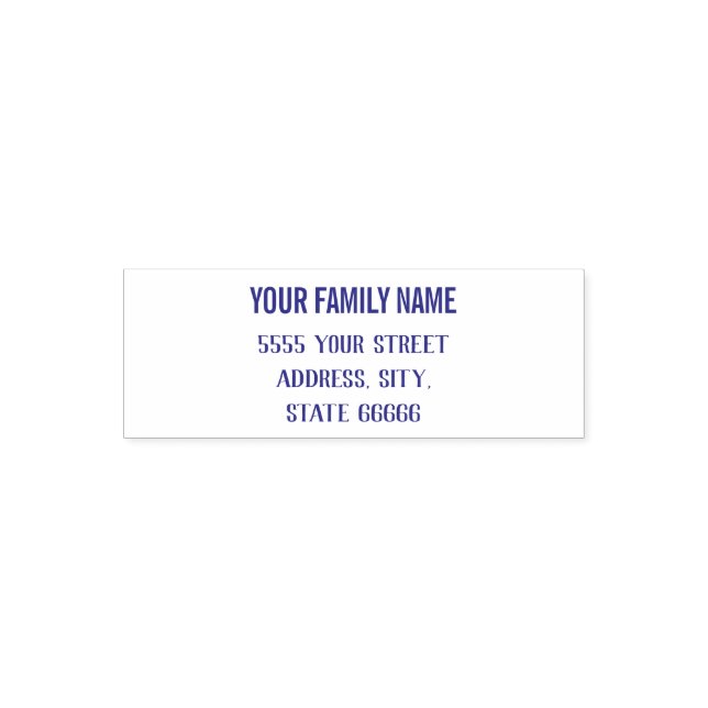 Personalised Custom Your Name Return Address Stamp (Design)