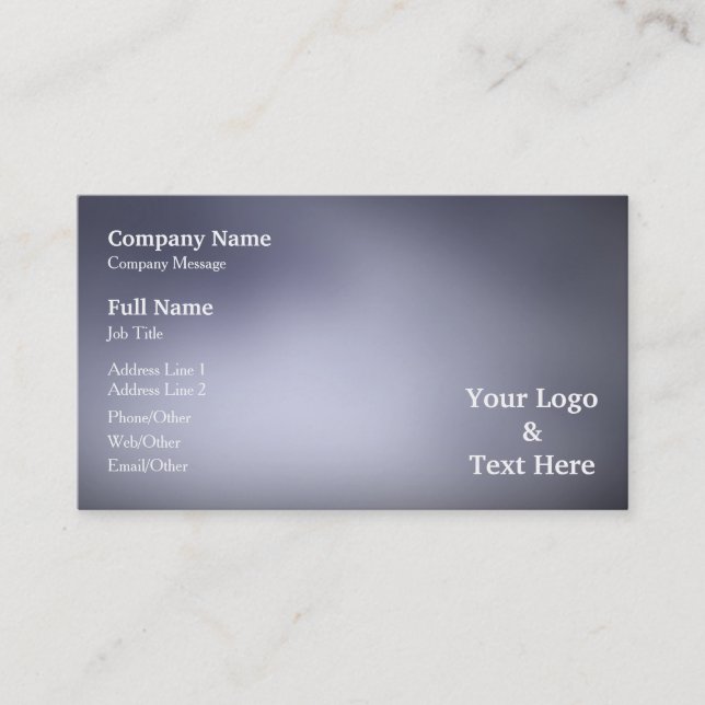 Personalised Custom Your Own Business Card (Front)