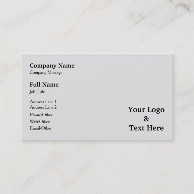 Personalised Custom Your Own Business Card (Front)