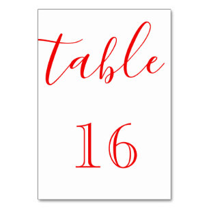 Personalised Custom Your Own Elegant Script Table Number