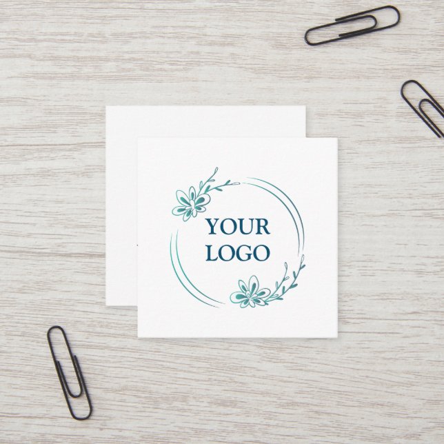 Personalised Custom Your Own Logo Square Business Card (Front/Back In Situ)