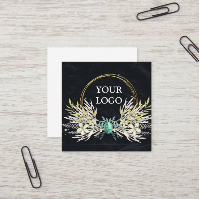 Personalised Custom Your Own Logo  Square Business Card (Front/Back In Situ)