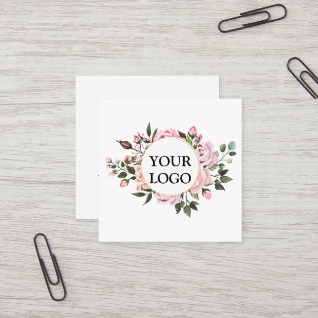 Personalised Custom Your Own Logo Square Business  Card (Front/Back In Situ)